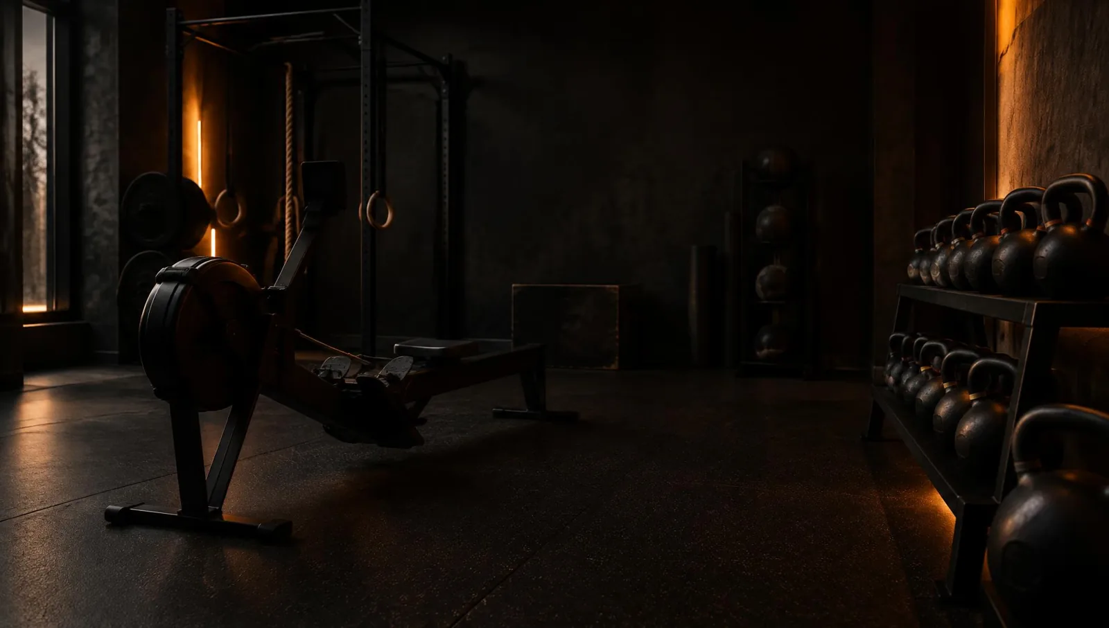 Studio privé STØRM, rameur et kettlebells